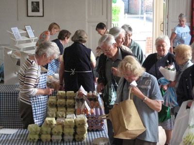 Eggs and cakes stalls